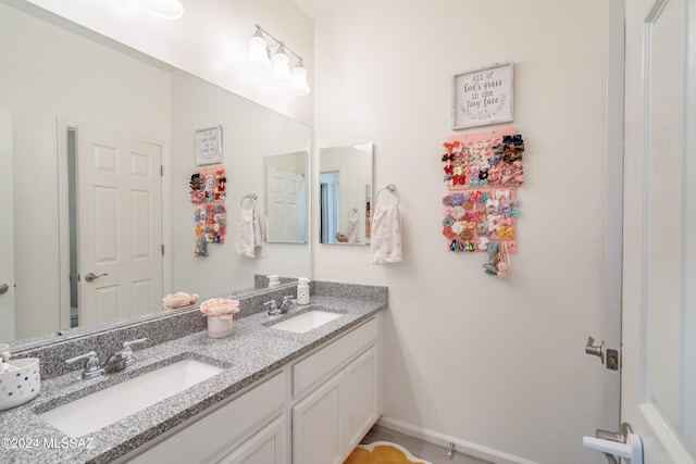 bathroom with vanity