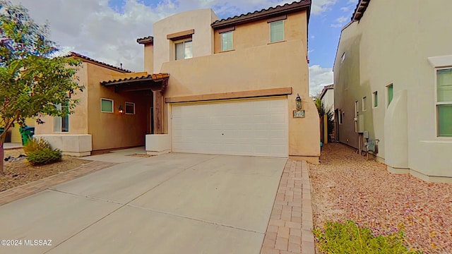 view of front facade with a garage