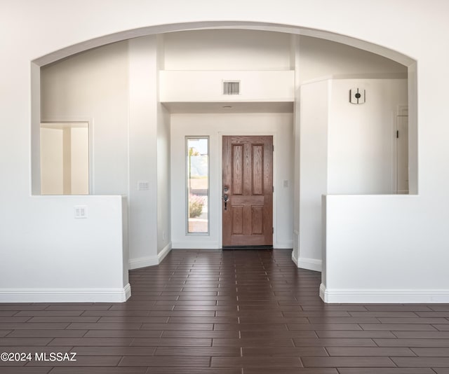 entryway featuring dark hardwood / wood-style floors