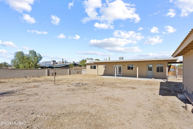 rear view of house with a patio area