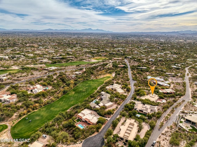 bird's eye view featuring a mountain view