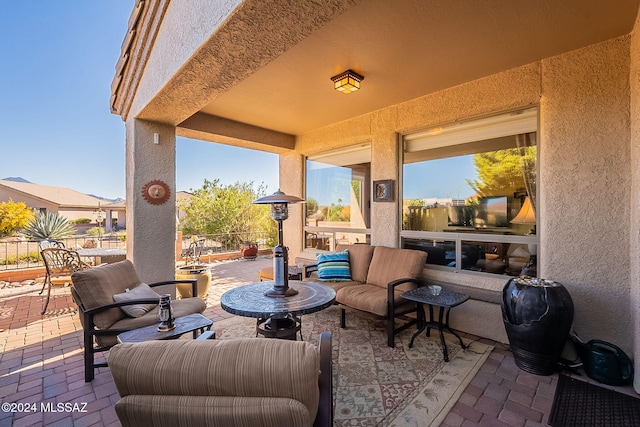 view of patio / terrace featuring an outdoor hangout area