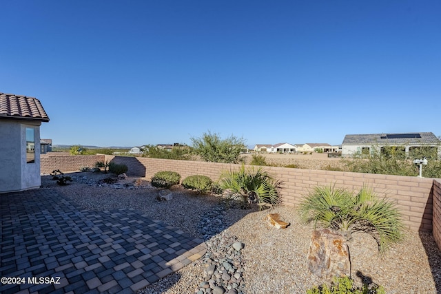 view of yard with a patio area