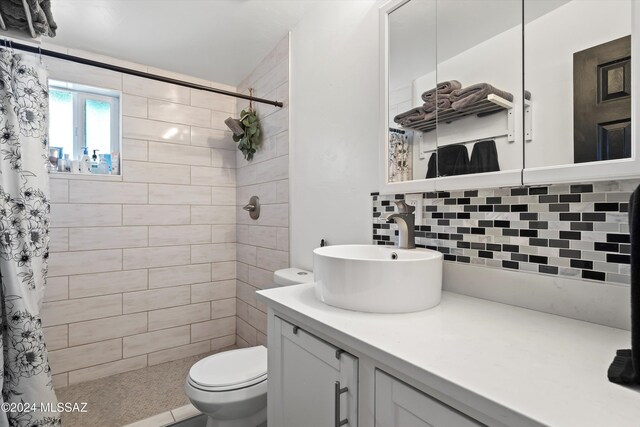 tiled bedroom with ceiling fan