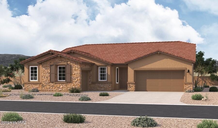 view of front of home featuring a garage