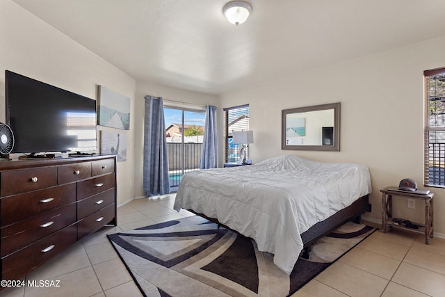 view of tiled bedroom