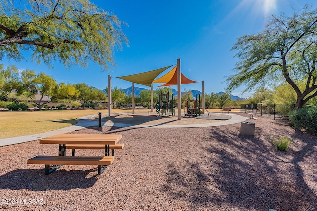 view of jungle gym