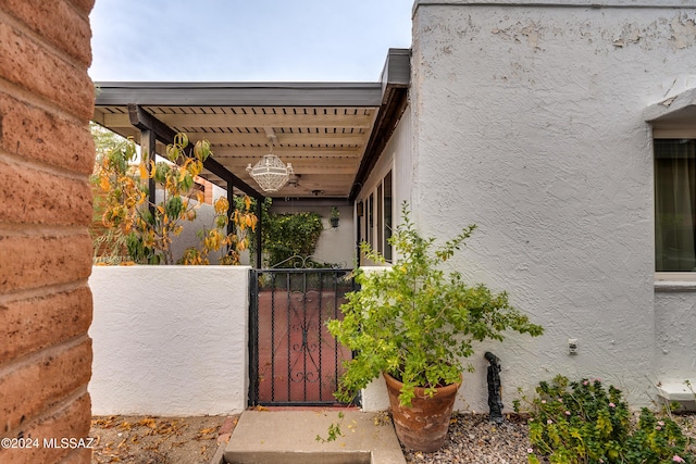 view of car parking with a carport