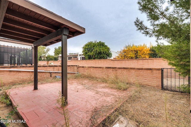 view of yard featuring a patio