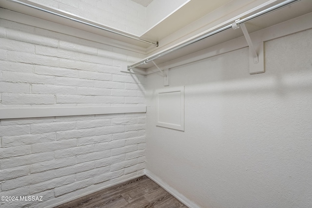 spacious closet with wood-type flooring