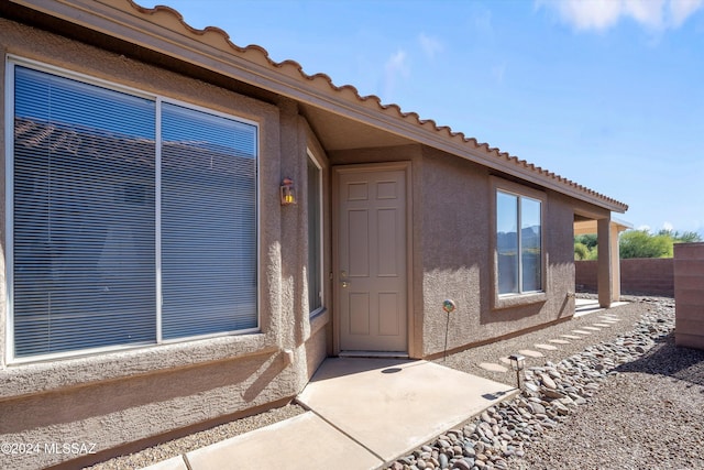 view of doorway to property