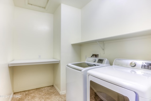 laundry area featuring separate washer and dryer