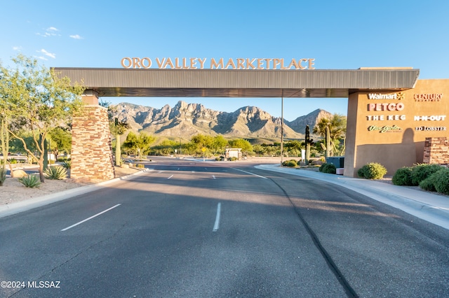 view of road featuring a mountain view