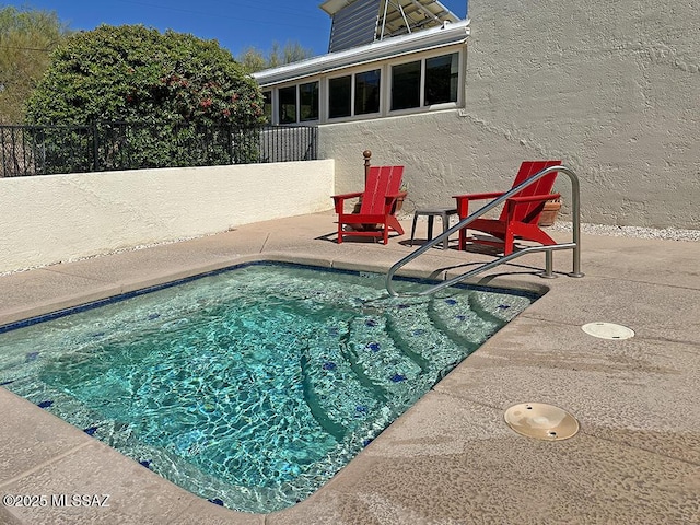 8034 E Shadow Ln, Tucson, AZ 85750 - view of pool with fence, a patio, and a pool