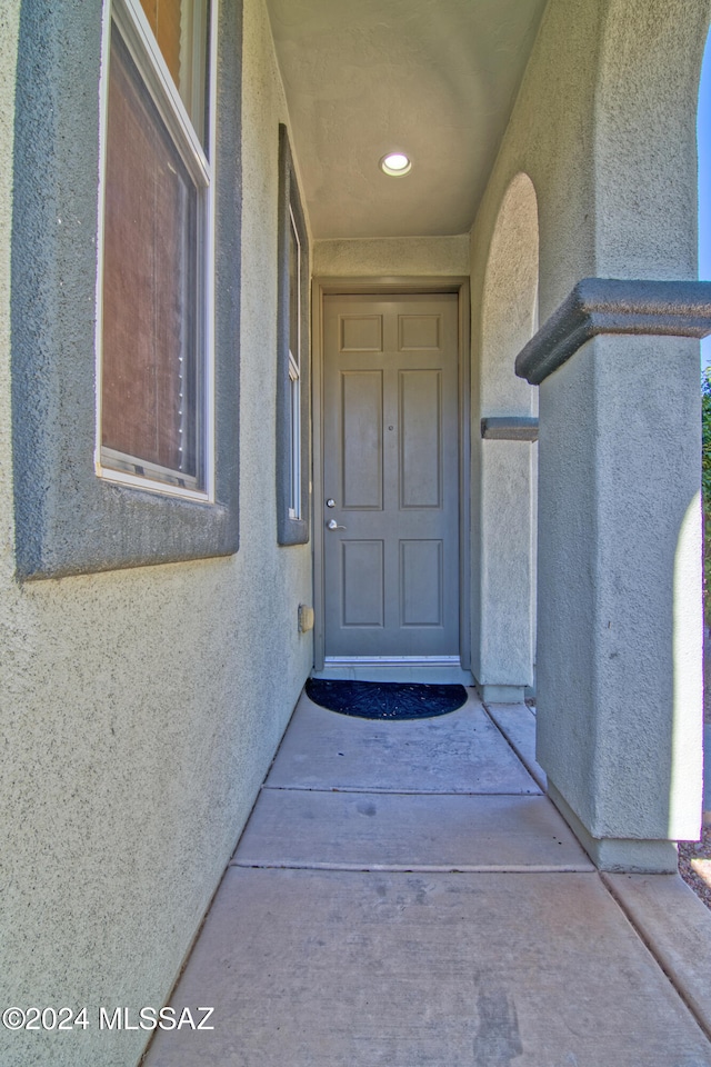 view of doorway to property