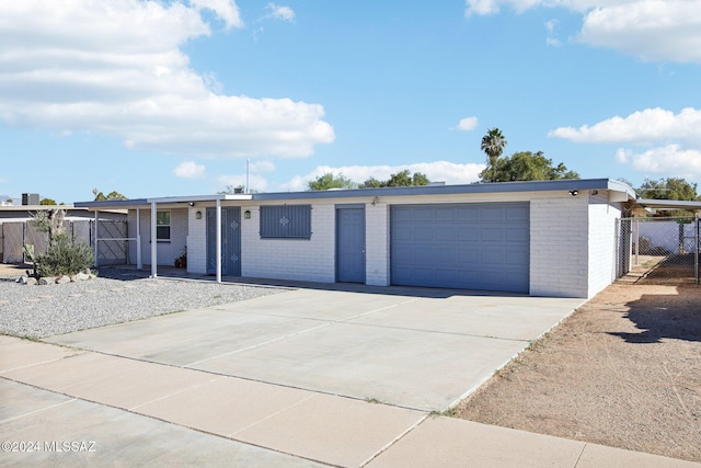 view of front of home featuring a garage