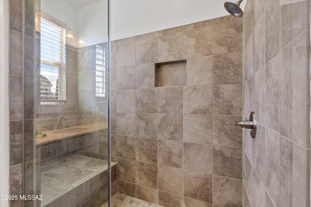 60241 E Arroyo Grande Dr, Oracle, AZ 85623 - bathroom featuring a tile shower