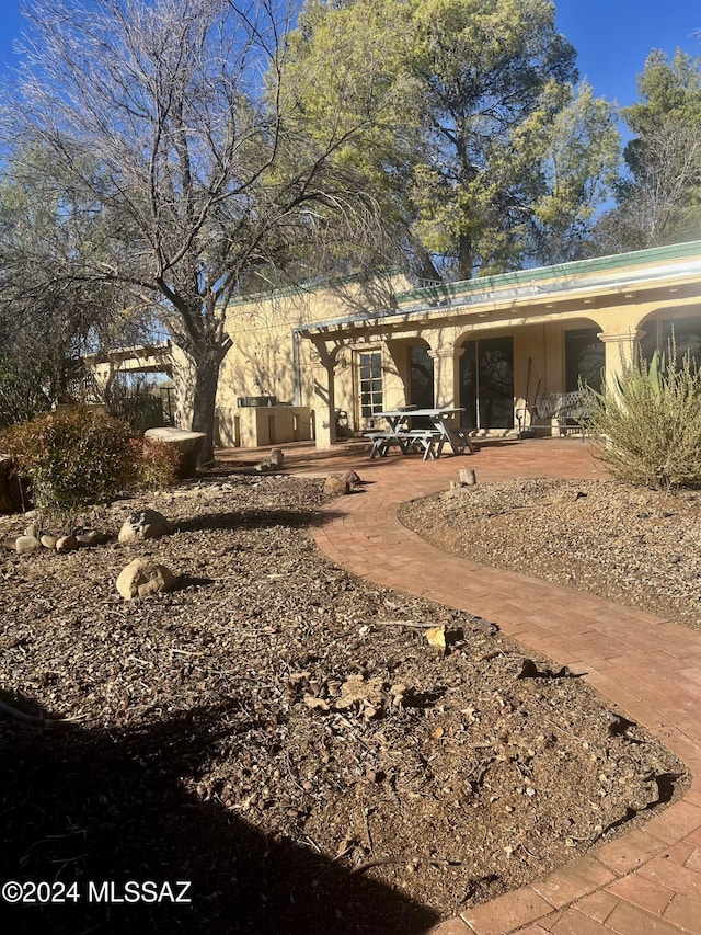 view of yard with a patio area