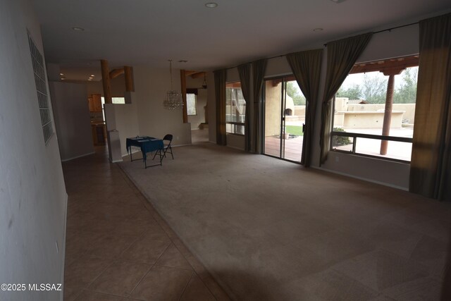 bathroom with tile patterned floors