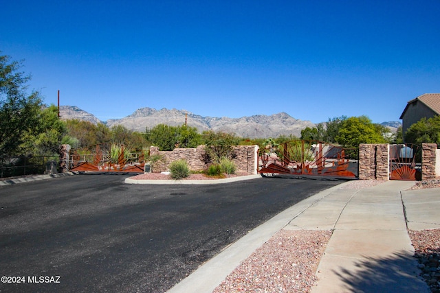 view of road featuring a mountain view