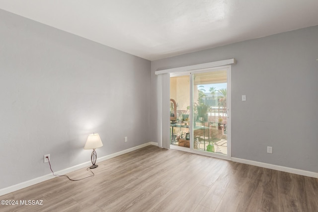 empty room featuring light hardwood / wood-style flooring