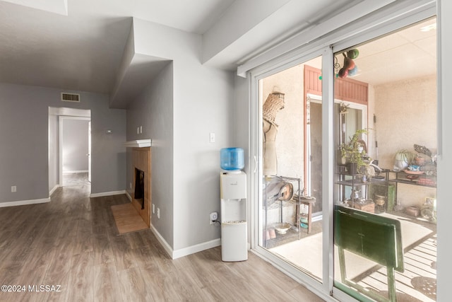 interior space featuring hardwood / wood-style flooring