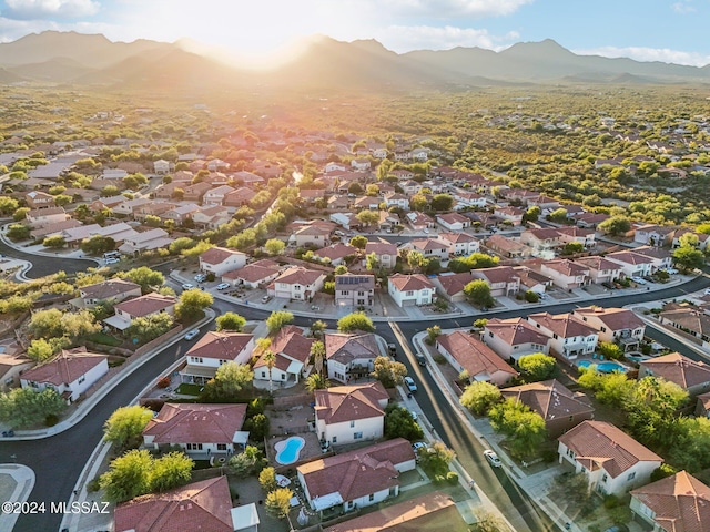 aerial view featuring a mountain view