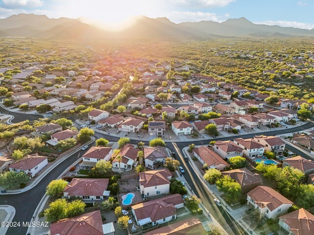 3457 N Crystal Hill Ave, Tucson, AZ 85745 - aerial perspective of suburban area with a mountainous background