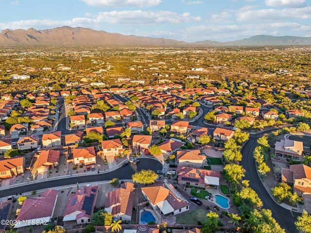 3457 N Crystal Hill Ave, Tucson, AZ 85745 - aerial view of residential area with a mountainous background