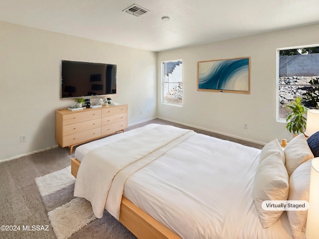 view of carpeted bedroom