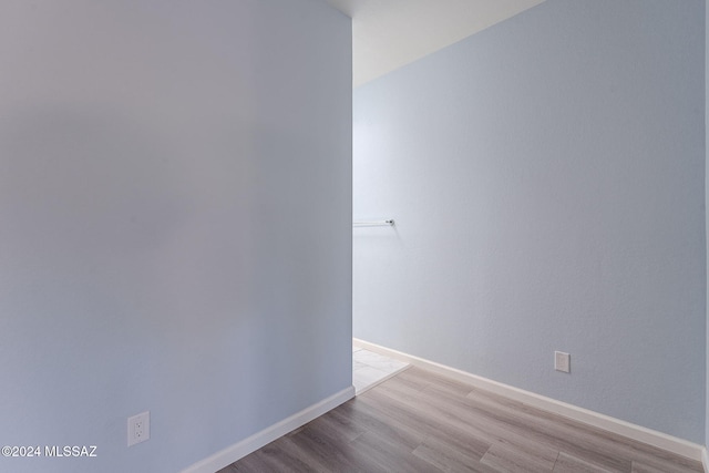 empty room featuring light hardwood / wood-style floors