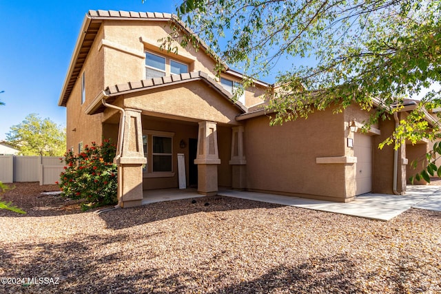 view of front of house featuring a garage