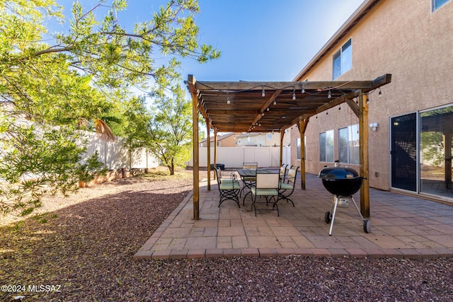 view of patio with grilling area