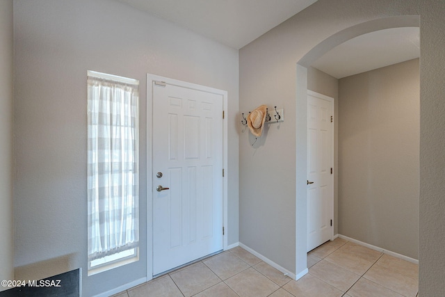 view of tiled entrance foyer