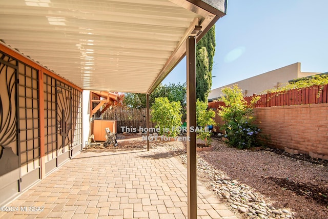 view of patio / terrace with a fenced backyard