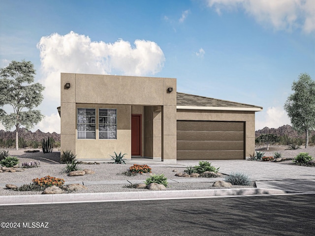 view of front facade featuring a garage