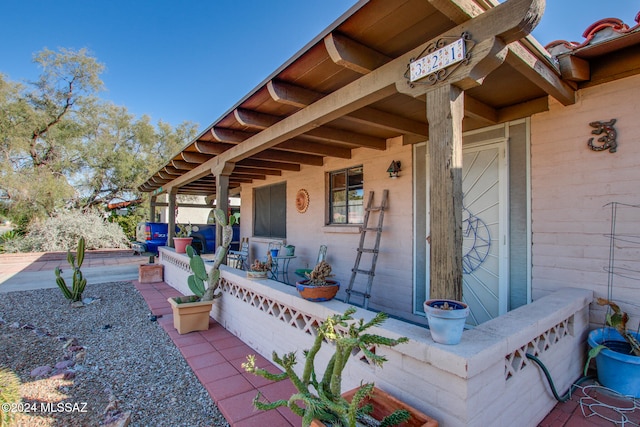 exterior space featuring a porch