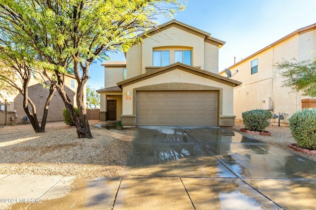 front facade featuring a garage