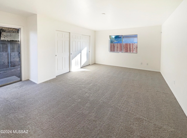 spare room featuring carpet and a wealth of natural light