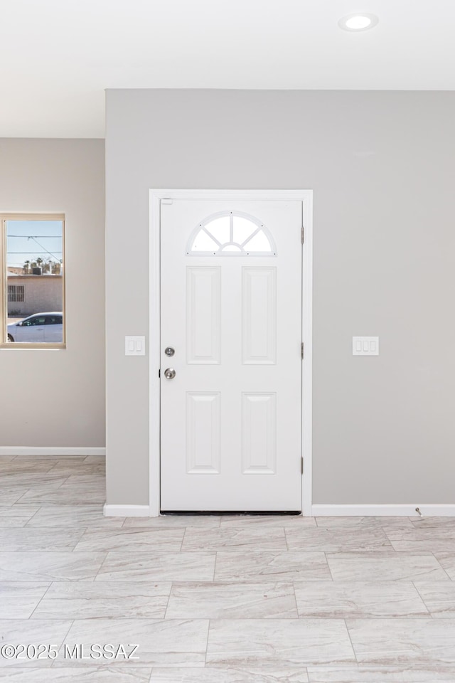 view of foyer entrance