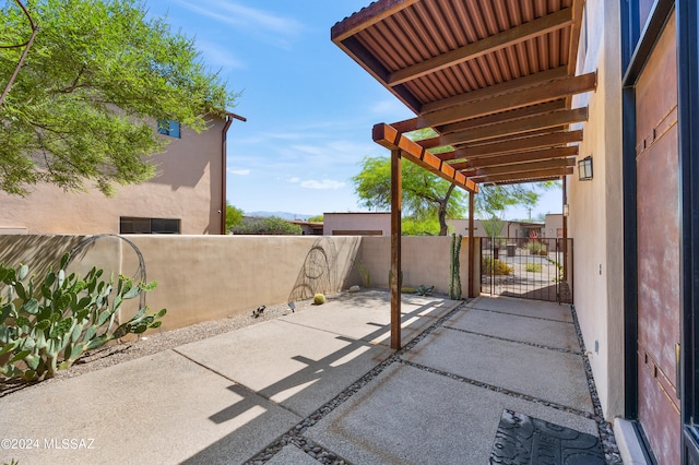 view of patio / terrace with a pergola