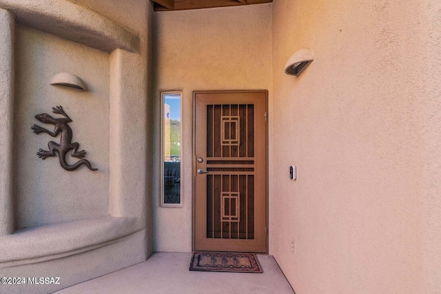 view of doorway to property