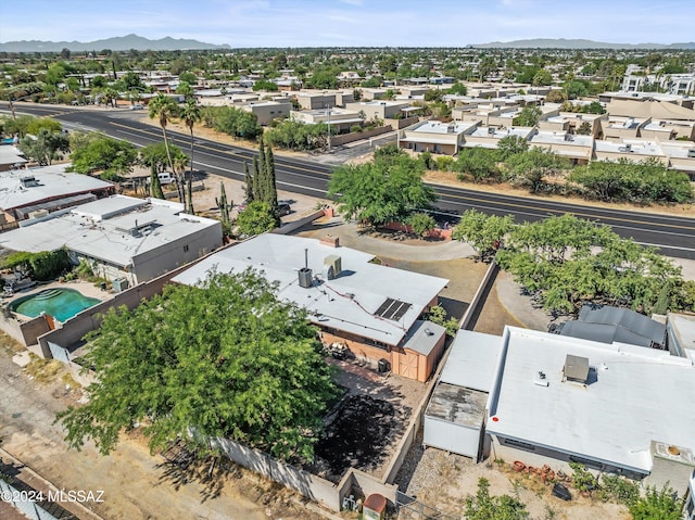 aerial view featuring a mountain view