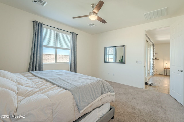6551 E Via Arroyo Largo, Tucson, AZ 85756 - carpeted bedroom featuring ceiling fan