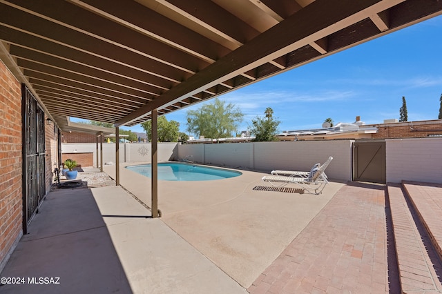 view of pool with a patio area