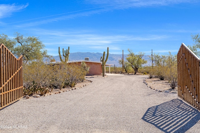 view of street featuring a mountain view