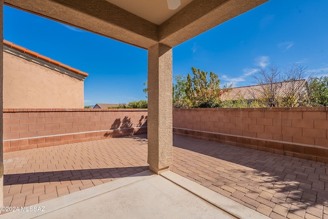 view of patio / terrace with a fenced backyard