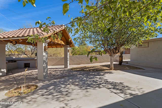 view of patio / terrace with a gazebo