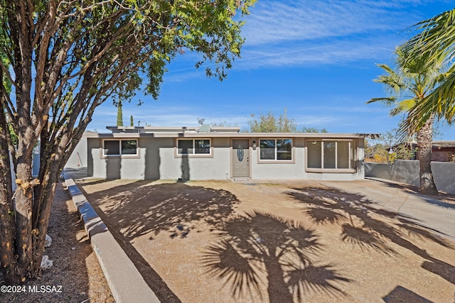 view of single story home