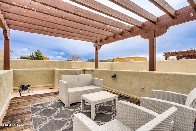 view of patio with outdoor lounge area